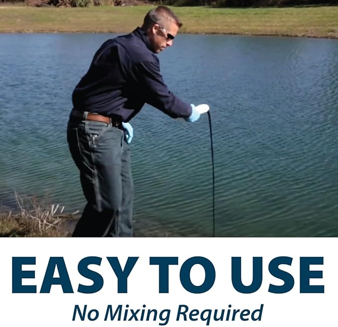 Airmax Pond Dye Plus, Twilight Blue Colorant & Natural Beneficial Bacteria, Large Pond & Lake Water Clarifier & Color Treatment, Shade Plants & Algae from Sunlight, Fish & Livestock Safe, 1 Gallon