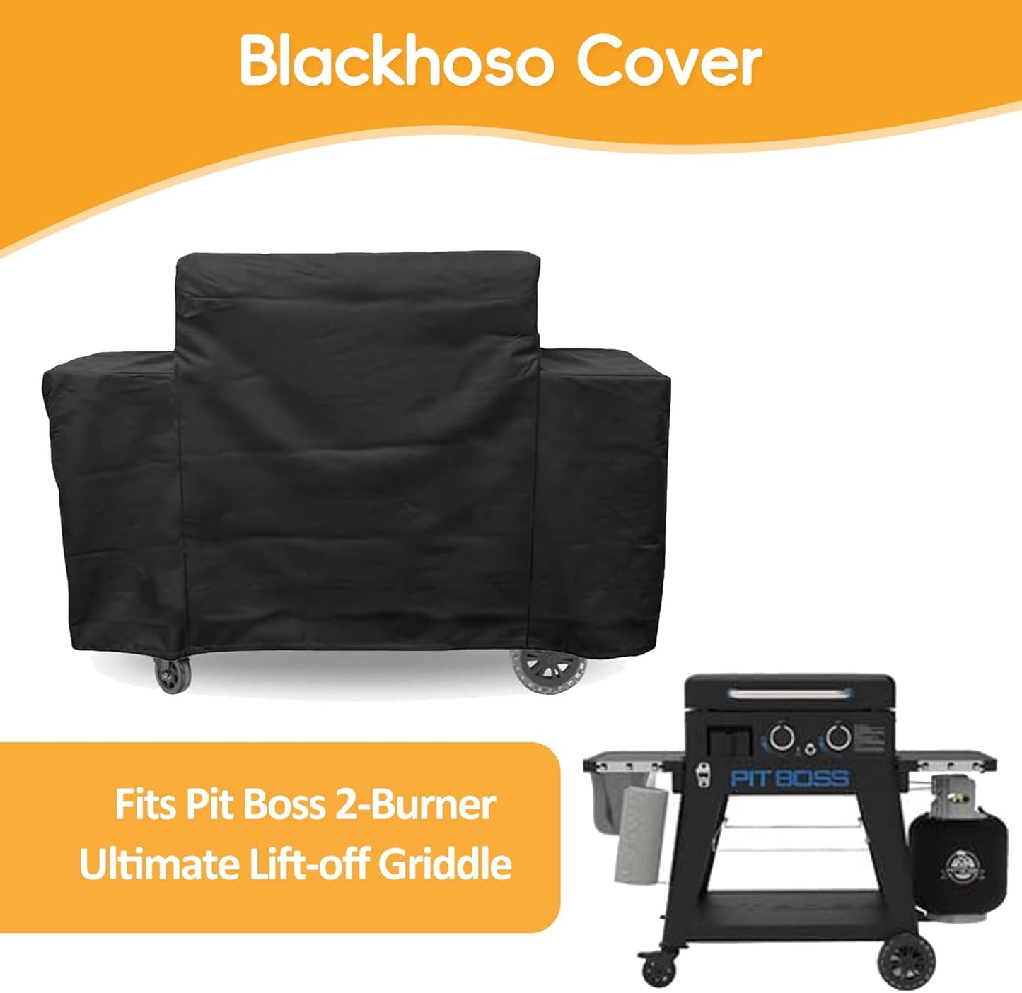 Grill Cover for Pit Boss 2-Burner Ultimate Lift-Off Griddle Grill PB2BGD2, Outdoor Grill Cover for Pit Boss Sierra Griddle 2B Ultimate Griddle, Waterproof UV Resistant Pit Boss Cover