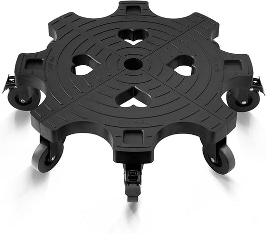 20 Inch Plant Caddy with Wheels 700lbs Heavy Duty Outdoor,Indoor Rolling Plant Stand with 3inch Casters Black Heart Shaped Plant Dolly Large Potted Planter Cart for Big Flowerpots Plants Pots