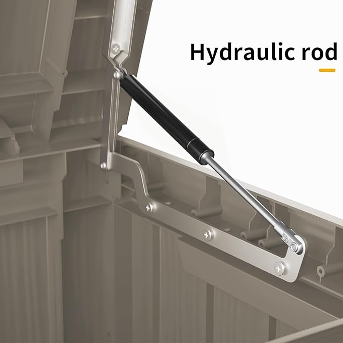 80 Gallon Waterproof Deck Storage - Compact Patio Storage Box & Pool Deck Box, All-Weather Resin Chest with Lock for Cushions & Tools, UV-Resistant, Slate Grey