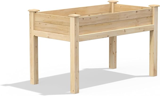 Greenes Fence Original Cedar Elevated Garden Bed, 24" W x 48" L x 31" H - Made in USA with North American Cedar
