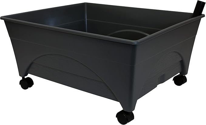 Emsco Group City Picker Raised Bed Grow Box – Self Watering and Improved Aeration – Mobile Unit with Casters