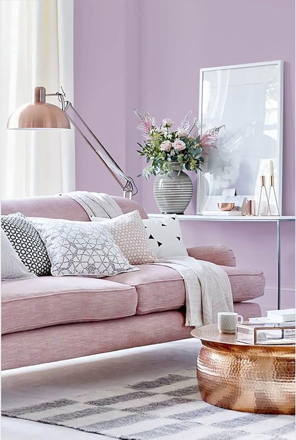 Dimoon 118''x17.7'' Purple Peel and Stick Wallpaper Contact Paper Modern Self Adhesive Wall Paper Removable Renter Friendly Textured Solid Color Shelf Cabinet Vinyl Roll (118''x17.7'',Purple)