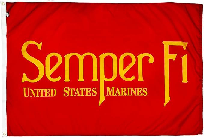 FlagSource Semper Fi Nylon Military Flag, Made in The USA, 3x5'