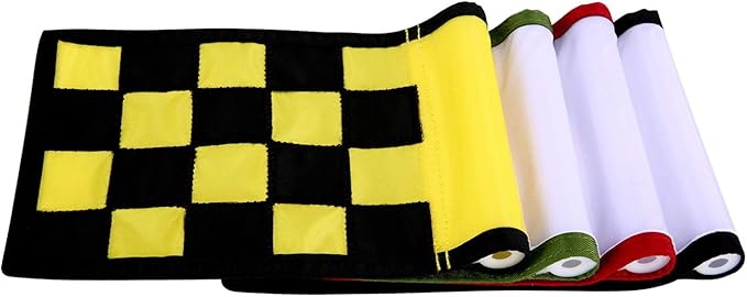 Golf Flag,Konday Checkered Training Putting Green Flags, Golf Target Flags for Indoor Outdoor Backyard Garden,8.7inch*6inch (4-pack)