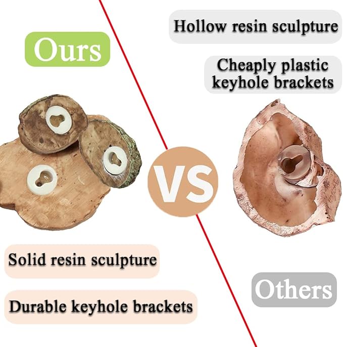 4 Pack Tree Faces Decor Outdoor with 20 Screws, Tree Face Outdoor Statues Old Man Tree Hugger Bark Ghost Yard Art Garden Decoration, Tree Decorations Outdoor for Halloween Easter