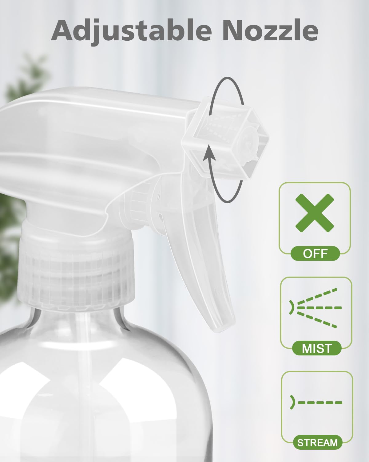 Glass Spray Bottles with Silicone Sleeve Protection, Empty 16OZ Reusable Spray Bottles, Refillable Containers with Spray Nozzles for Cleaning Solutions, Plants and Essential Oils 1 Pack White