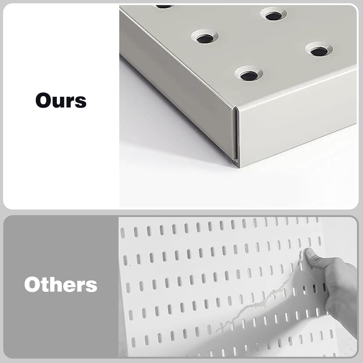 48x24 inch Gray Metal Pegboard Kit for Wall Organization with Hooks, Pegboard Bins, and Utility Tools Storage Board, Efficient Tool Organizer Peg Board