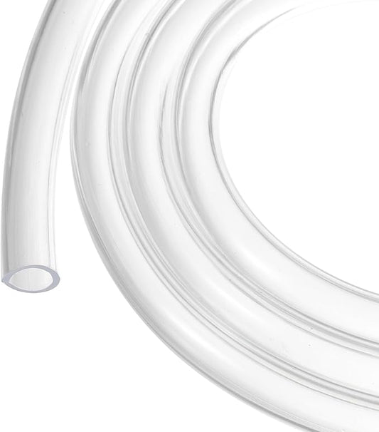 3/8" x 1/2" Clear Plastic PVC Tubing 5ft Flexible Vinyl Tube, [for Garden Irrigation, Water Hose, Fish Tank, Aquarium] - 9.5x12.7mm