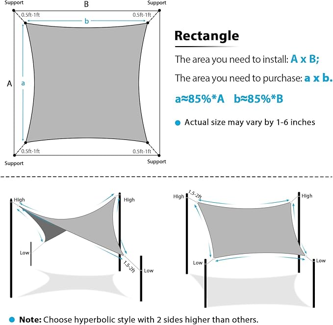 Amagenix Sun Shade Sail 11'X11' Curved Edge Outdoor Shade Canopy Rust Red Breathable 95% UV Block Shade Cloth for Patio Garden Backyard (We Make Custom Size)