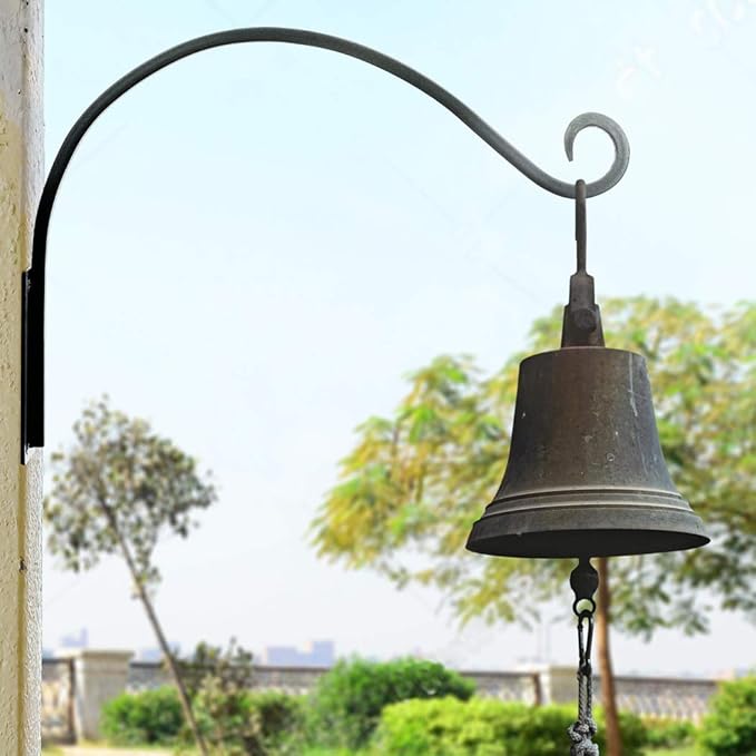 Heavy Duty Plant Hanger Bracket (22"/Black) Outdoor Hand-Forged Hanging Plant Bracket Durable and Stable Bird Feeder Hanger