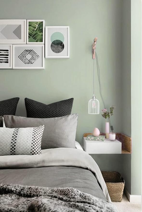 Dimoon 787''x17.7'' Green Peel and Stick Wallpaper Contact Paper Modern Self Adhesive Wall Paper Removable Renter Friendly Textured Solid Color Shelf Cabinet Vinyl Roll (787''x17.7'',Light Green)