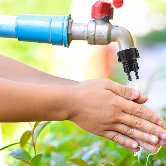 14 PCS Drip Irrigation Hose Connectors 1/4 Inch Water Drip Hose Adapter Connectors Garden Hose to 1/4" Drip Irrigation Parts Swivel Garden Faucet Single Head Double Head Hose Quick Connect Fittings