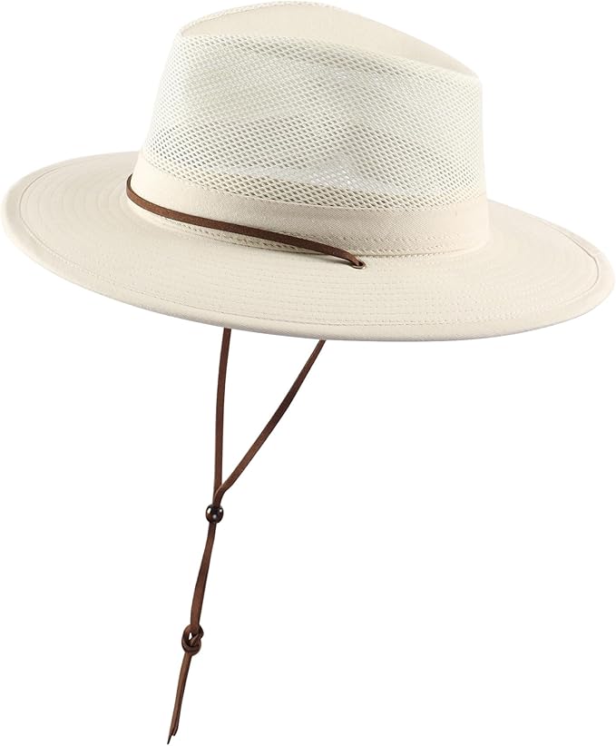 Home Prefer Cotton Summer Fedora Hat Wide Brim Sun Hats for Men Women UPF 50+ Sun Protection Cap for Fishing Hiking