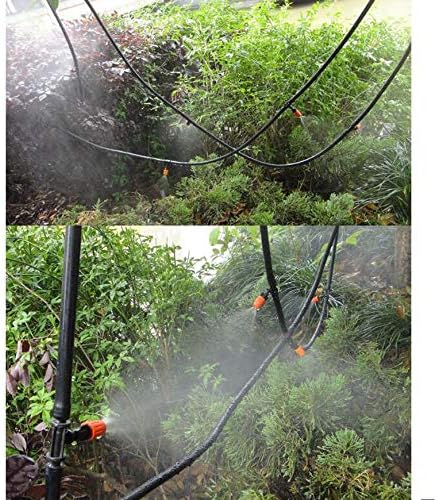 Drip Irrigation kit Plant Watering System Gravity Fed Irrigation Water Drip Setfor Garden Greenhouse Yard Lawn Home or Vacation Use 20M 8/11" Tube 20 Nozzles