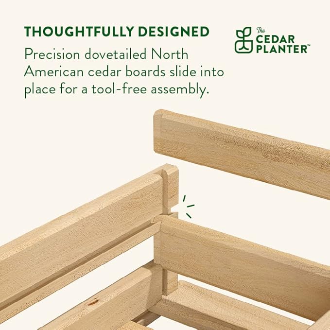Greenes Fence Cedar Wood Planter Box, 21" x 11" x 7" - Made in USA with North American Cedar