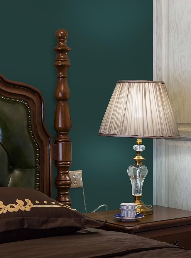 Dimoon 236''x17.7'' Green Peel and Stick Wallpaper Contact Paper Modern Self Adhesive Wall Paper Removable Renter Friendly Textured Solid Color Shelf Cabinet Vinyl Roll (236''x17.7'',Palegreen)