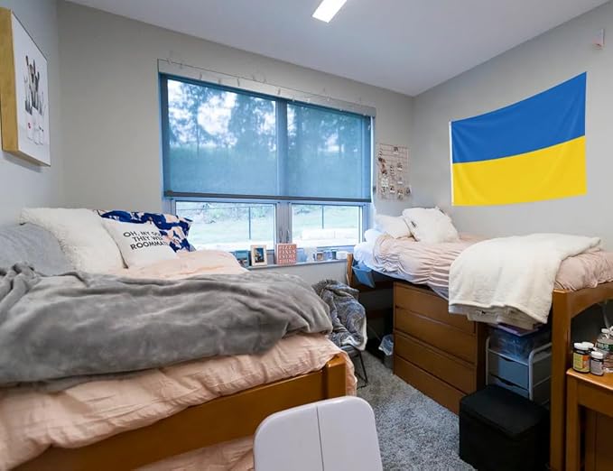 Double Sided Ukraine Flag 2x3FT Ukrainian National Polyester Flag With 2 Grommets For Patriotic Ukrainian Themed Festival Events Party Decoration (Ukraine, 2x3FT-3ply)