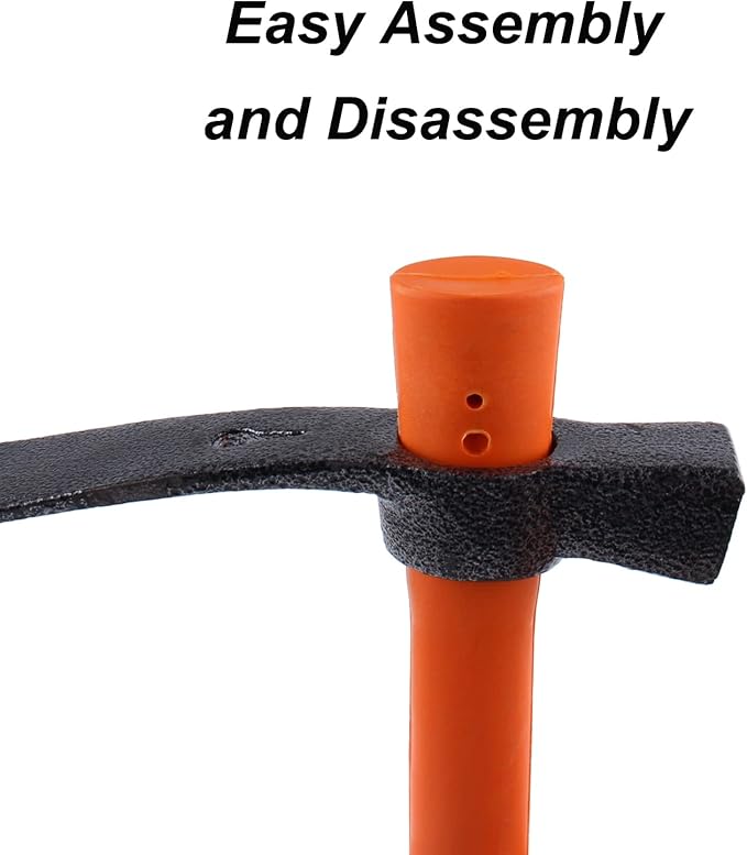 Dual Head Hammer Hoe with Heavy Duty Forged Adze and Ergonomic Non-Slip Handle for Gardening, Hunting, Landscaping Outdoor 39mm/15-Inch