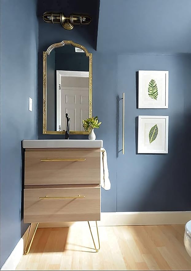 Dimoon 118''x23.6'' Blue Peel and Stick Wallpaper Contact Paper Modern Self Adhesive Wall Paper Removable Renter Friendly Textured Solid Color Shelf Cabinet Vinyl Roll (118''x23.6'',Blue Grey)