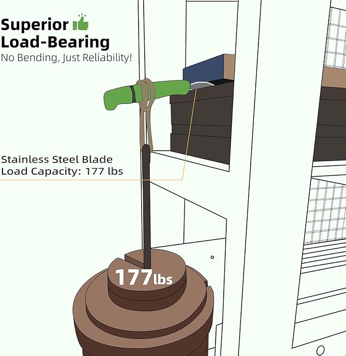 GK01 Hori Hori Garden Knife, Full Tang Gardening Knife with 7.1" Stainless Steel Double-Edged Blade, Heavy Duty Gardening Hand Tool for Weeding and Gardening with Oxford Sheath - in Gift Box