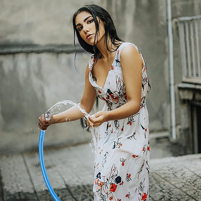 Fevone 12 ft Garden Hose, Heavy Duty Water Hose, Hybrid Polymer, Kink Resistance, Flexible, Durable, Leak Free, Aluminum Fittings, 3/4" GHT, 5/8" ID, 600 Psi, Drinking Water Safe