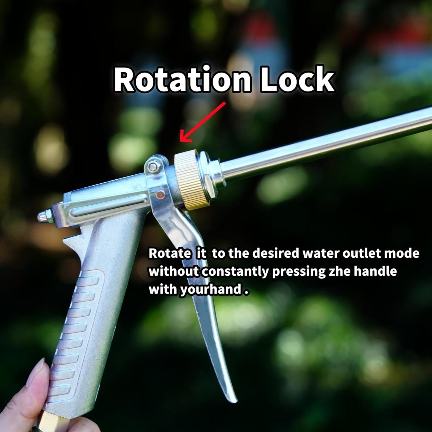 Agricultural Spray Guns, Fruit Tree Sprinkler, Electric Spray, High-Pressure Spray, Long Rod, Even Spray, Direct Spray, Lrrigation and Cleaning (Blue headed alloy spray gun)