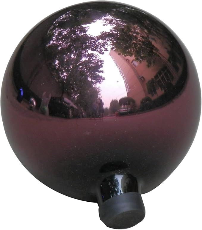 Alpine Corporation 10" Diamater Indoor/Outdoor Glass Gazing Globe Festive Yard Décor, Green