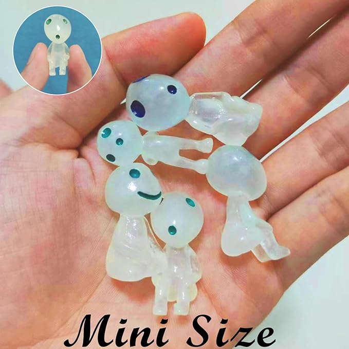 20Pcs Fairy Garden Accessories Outdoor Miniature Decor Glow in The Dark Tree Elves Luminous Ghost for Micro Landscape Gnomes Decoration Patio Lawn Yard Pot Kit