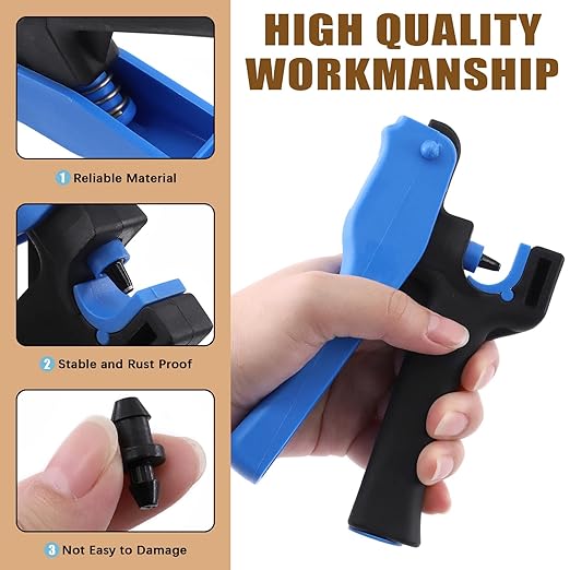 32Pcs Drip Irrigation Tubing Hole Punch Set, Drip Tube Hole Punch Fitting Insertion Tools, Drip Irrigation Plugs and Figure 8 End Cap Plug Irrigation Fittings for Garden Agricultural Watering