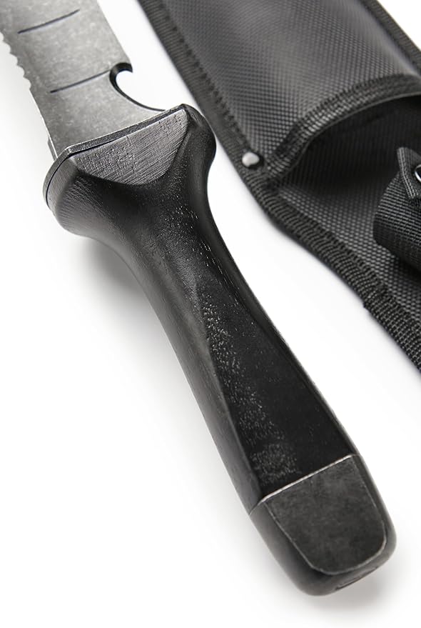 Hori Hori Garden Knife, Traditional Japanese Weeding Tool with ergonomic wooden handle. Hori garden tool with 7'inch blade with case. (Weeder blade)