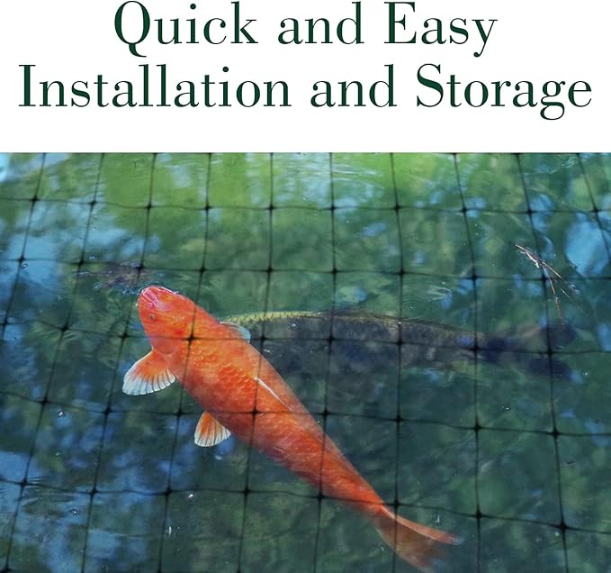 Dalen Pond & Pool Netting – Outdoor Water Garden Cover – Protective Mesh for Fish & Aqua Life - 3/8" Mesh - (28' x 28')