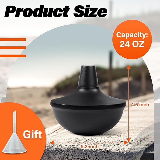 6-Pack Upgraded Tabletop Torches, 24 oz Citronella Torch Lights, Refillable Torch with Wicks, Covers, and Funnel Included - Ideal for Garden, Patio, Deck, Yard, Party, Landscape