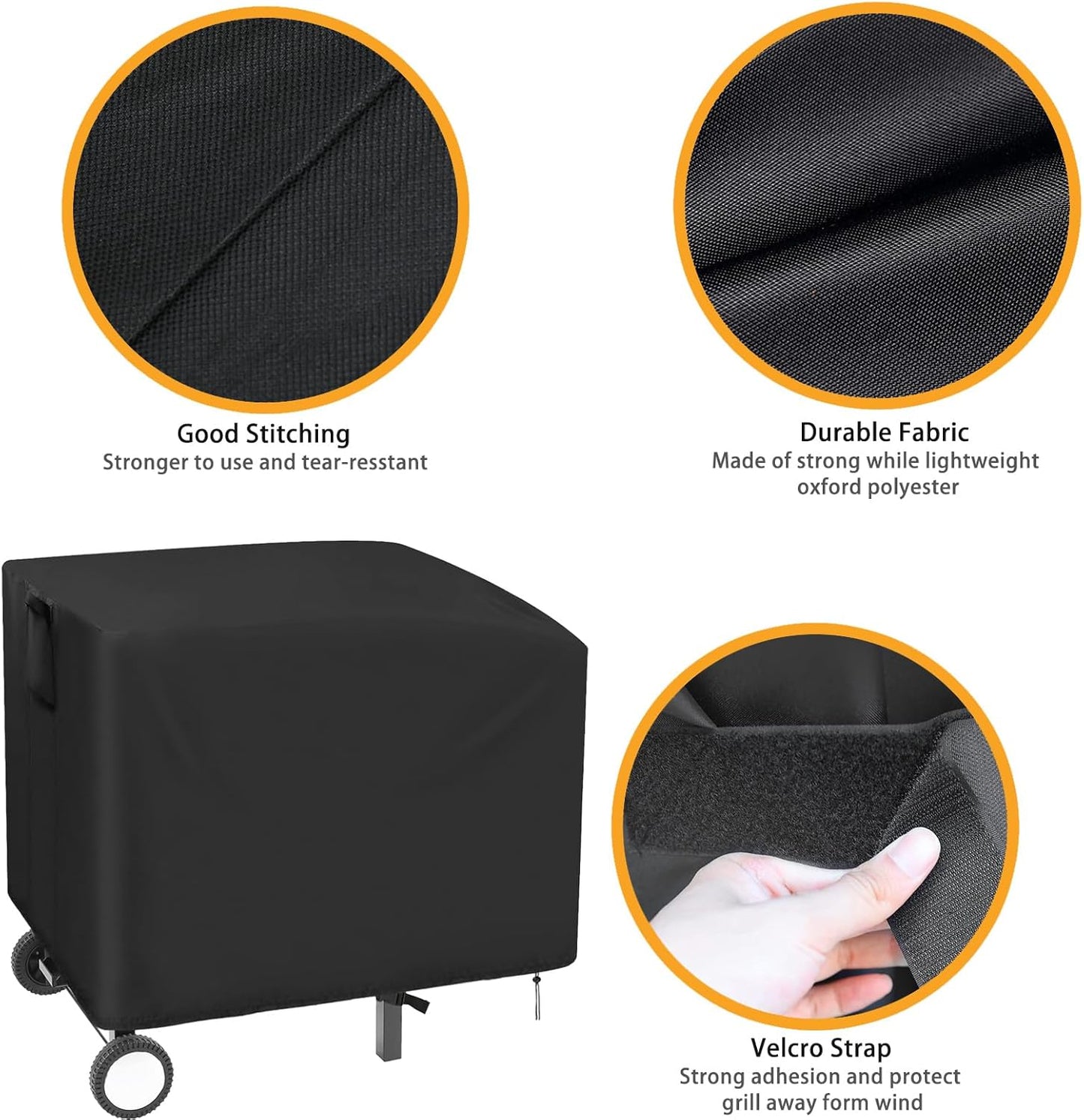 Flat Top Grill Cover for Royal Gourmet 2 Burner Griddle GB2000, 38 Inch Waterproof Cover for Outdoor Grill, 38 x 24 x 33.8 Inch for Outdoor Barbeque Grill