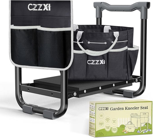 Garden Kneeler and Seat, Wider and Thicker Kneeling Pad Heavy Duty Gardening Stool with Gardening Tool Pouch and Bag, Garden Bench/Chair Gifts for Women, Seniors