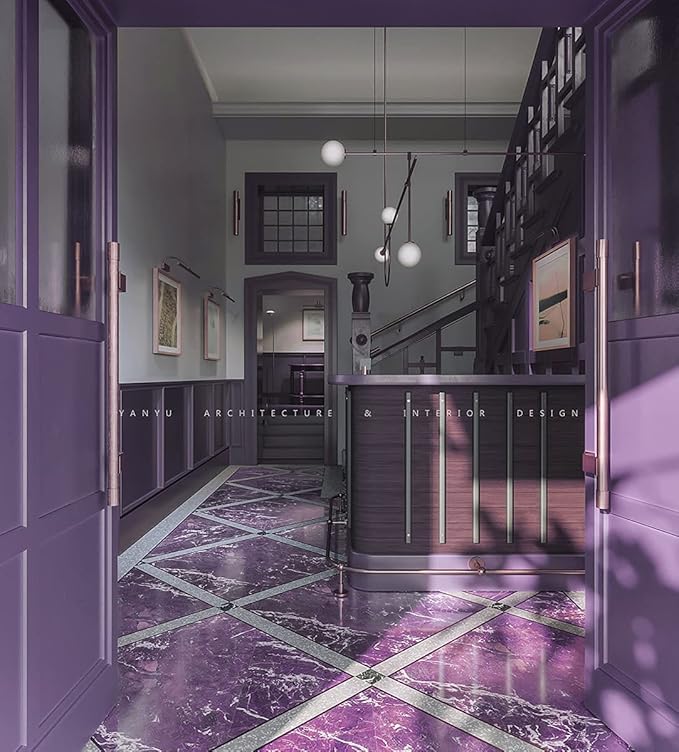 Dimoon 118''x17.7'' Purple Peel and Stick Wallpaper Contact Paper Modern Self Adhesive Wall Paper Removable Renter Friendly Textured Solid Color Shelf Cabinet Vinyl Roll (118''x17.7'',Dark Purple)