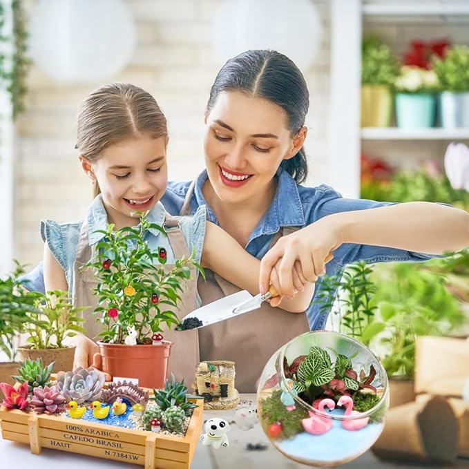 Dracarys Selected 50 Pieces Fairy Garden Accessories, Animals, Miniature Figurines, Micro Landscape Ornaments Kit, DIY , Environmental Resin