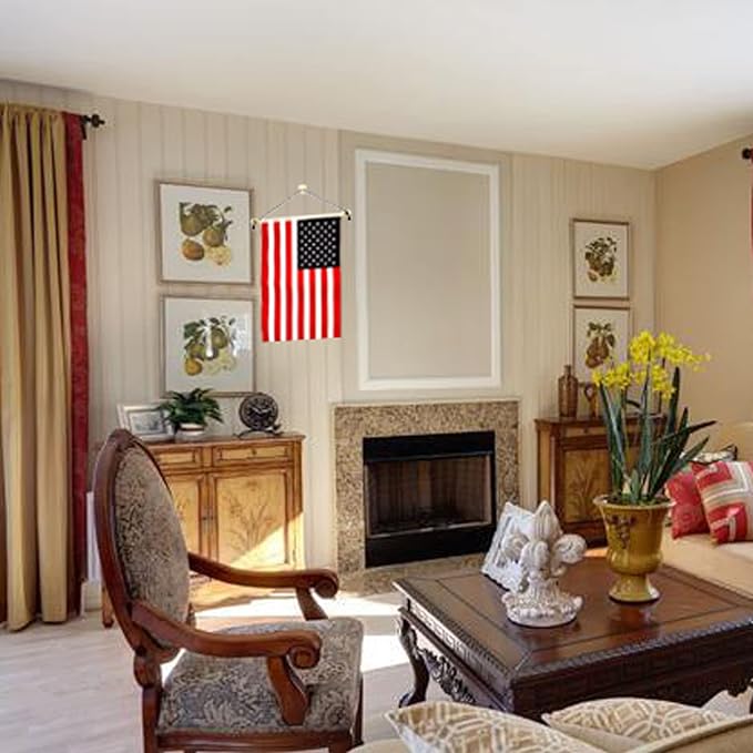 American Flags Garden Flag for Outside 12x18,Small USA Flag Outdoor Heavy Duty Made in USA High Wind Embroidered Stars-sewn Stripes Waterproof