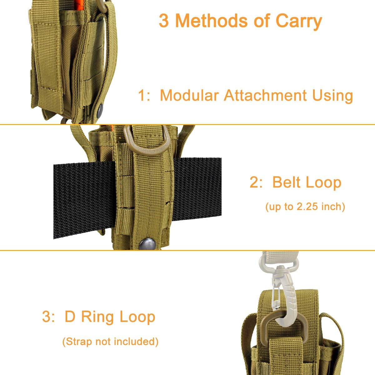 Depring Tool Holster Sheath Universal Multi Pockets Tool Organizer Heavy Duty Construction MOLLE Pouch