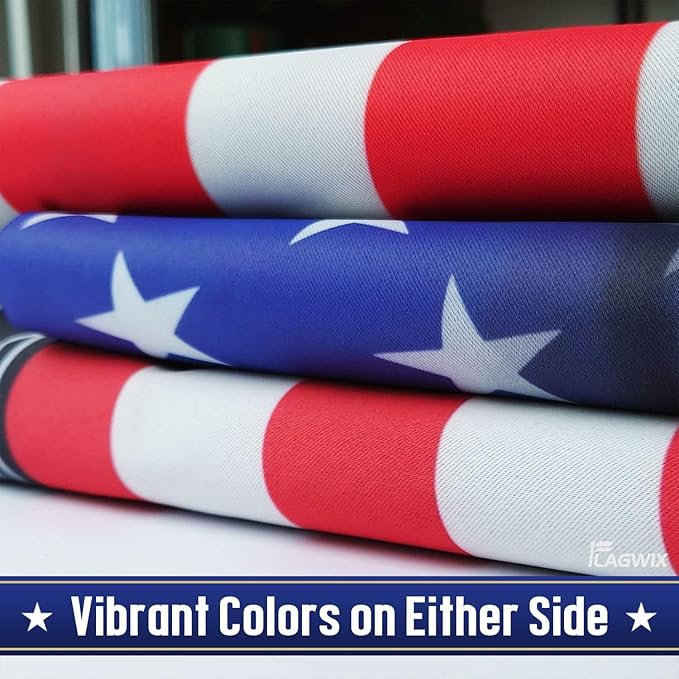 FLAGWIX The Thin Blue Line Christian Cross, America US Flag - 4th of July Decorations for Home, Garden, House Flag (29.5" x 39.5") - USA House Garden Flags Premium Polyester, Decorative Outdoor Flags