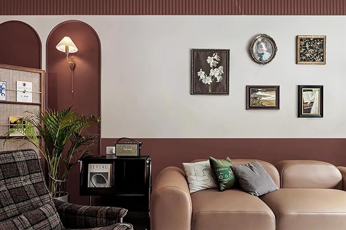 Dimoon 236''x17.7'' Red Peel and Stick Wallpaper Contact Paper Modern Self Adhesive Wall Paper Removable Renter Friendly Textured Solid Color Shelf Cabinet Vinyl Roll (236''x17.7'',Bordeaux Red)