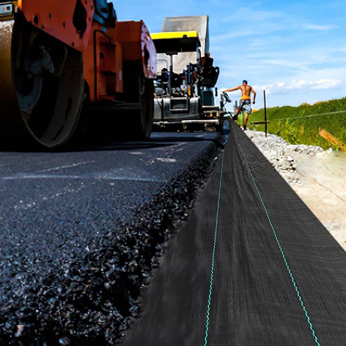 4ftx100ft Heavy Duty Weed Barrier Landscape Fabric – Durable Woven Driveway Garden Cloth for Weed Control, Ground Cover, Landscaping – Long-Lasting Geotextile Fabric – 3.2oz