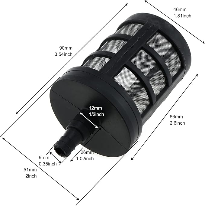 2PCS Stainless Steel Encrypted Filter Household Hose Filter Micro Irrigation Water Pump Net Filters Stainless Steel Encryption Water Clean Screen Net Filter Garden Hose Strainer