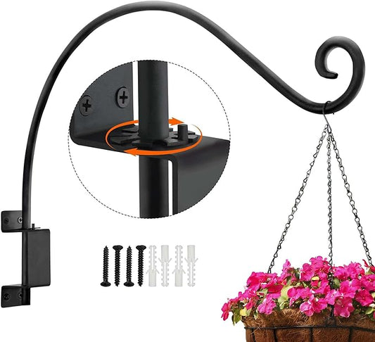 AJART Bird Feeder Hanger for Outside:22-inch Swivel Hanging Plant Hangers Bracket Outdoor for Garden Patio Yard Tree Wall Mount - Hummingbird Feeder Hooks