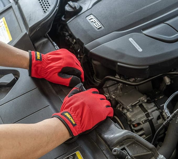 DULFINE High Performance Work Gloves For Men(3 Pairs Pack), High Dexterity Touch Screen For Multipurpose,Excellent Grip (Medium)