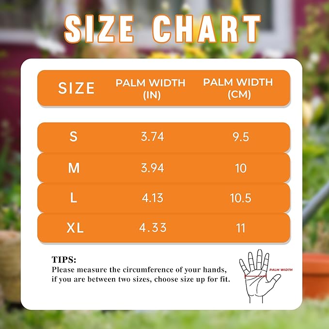 HANDLANDY Leather Gardening Gloves for Women, Thorn Proof Breathable Ladies Rose Pruning Garden Gauntlet Yard Gloves, Gift for Gardeners (Khaki, XL)