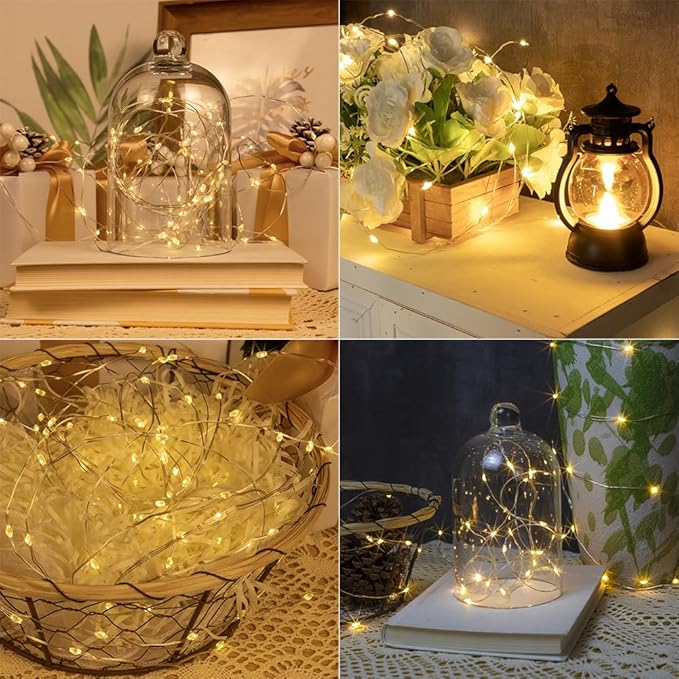 Fairy Lights Plug in,4Pack 100FT 300 LEDs Waterproof Led String Lights,Twinkle Light with 8 Modes Remote for Outdoor Indoor Christmas Wedding Birthday Garden Party Decorations,Warm White