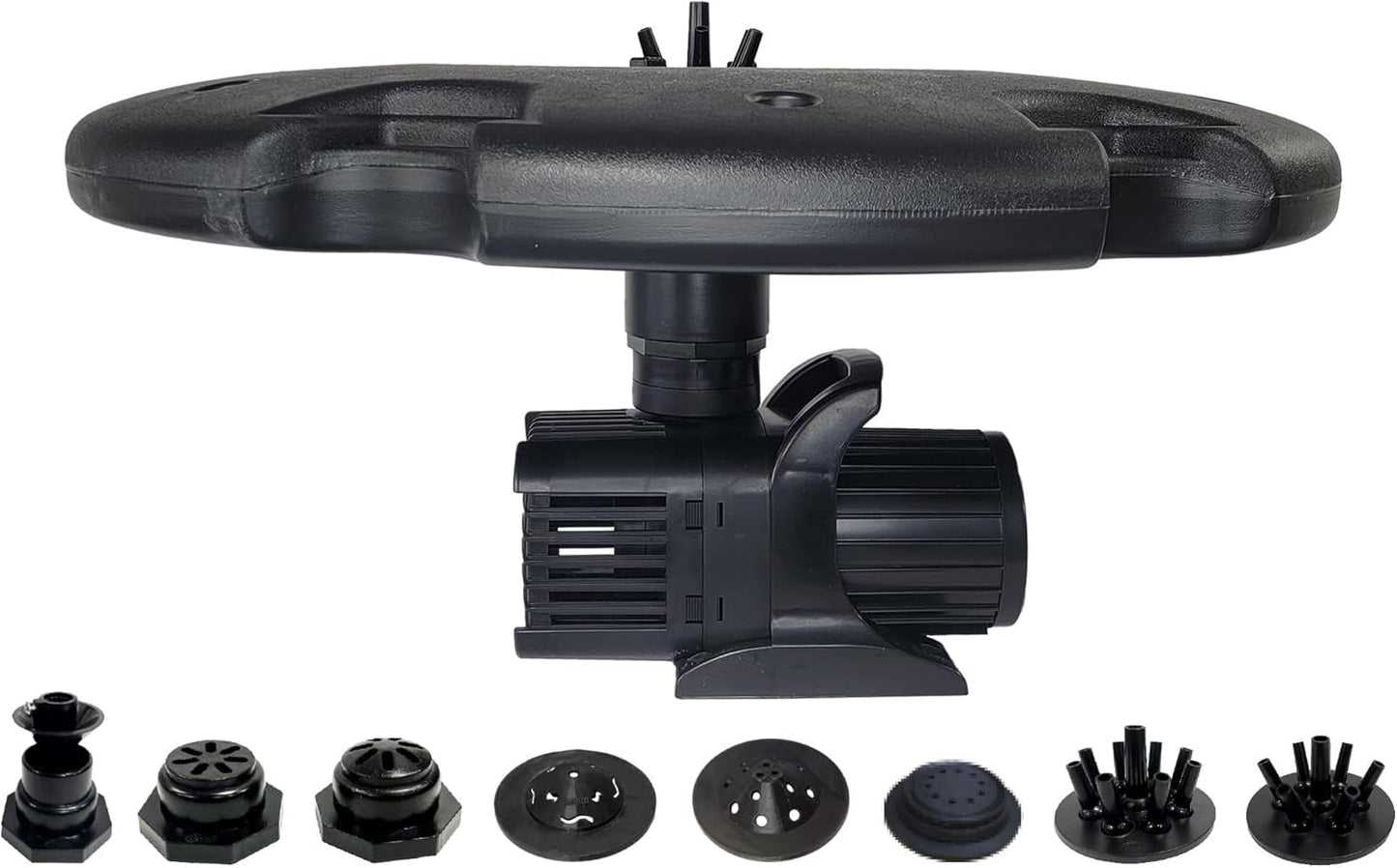 HALF OFF PONDS Floating Fountain – 1.2 HP Pond Aerator, 100' Cord – 10,000 GPH Water Pump – 11 Spray Patterns - Energy-Efficient - Improves Water Quality - For Large Ponds, Lakes & Water Gardens