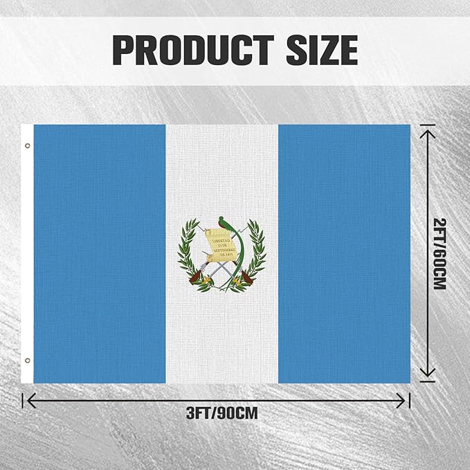 Guatemala Guatemalan Flag Garden Yard House 2x3 ft Flags Double Sided Print Banner Indoor Outdoor Party Home Decorations for Boat Dorm House Balcony