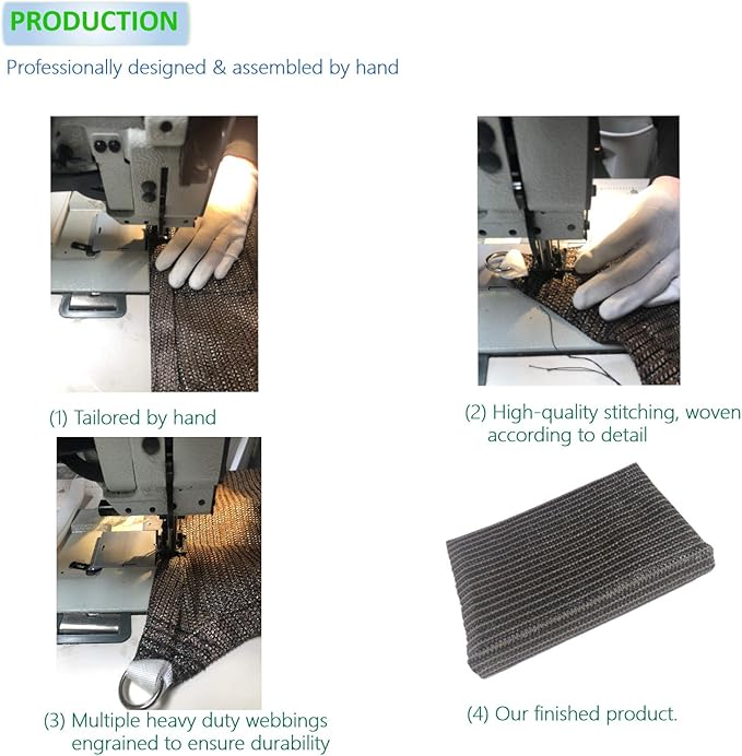 Eden's Decor Straight Flat-Edged Sun Shade Sail Rectangular 8' x 14' Grey UV-Blocking Outdoor Canopy Fabric Cloth Awning for Pergola Patio Garden Backyard Custom Size